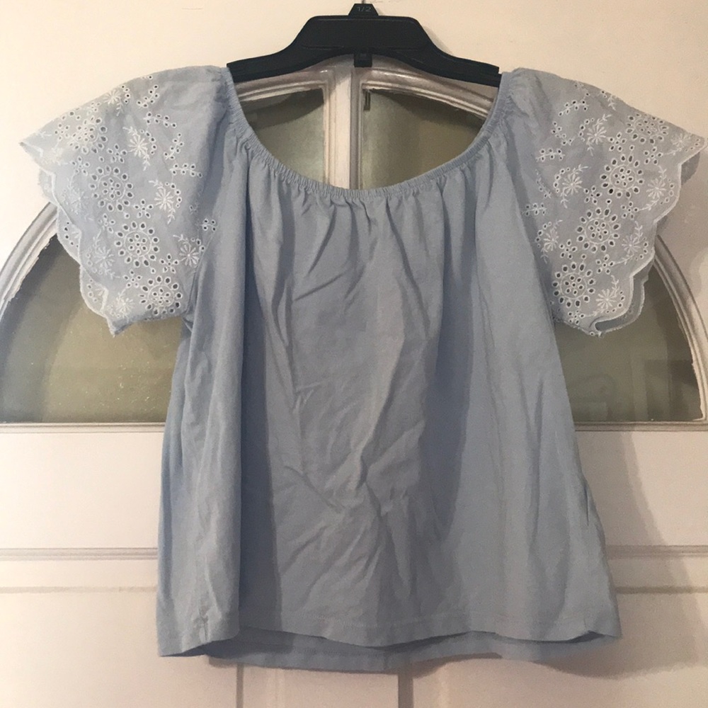 Baby blue blouse super cute